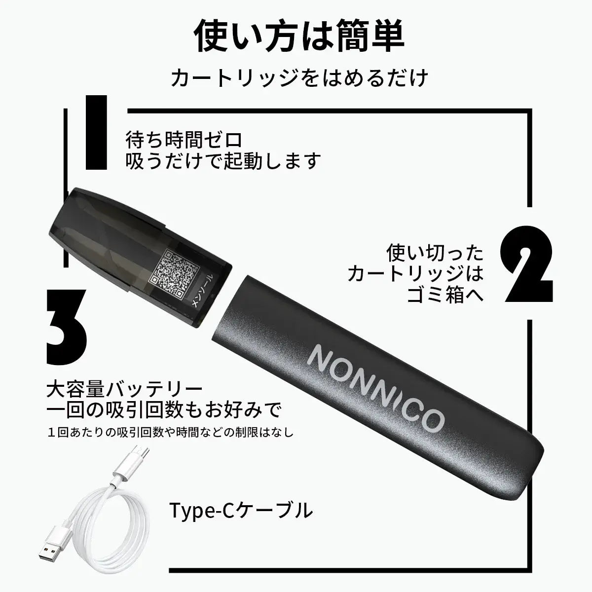 NONNICO  Alpha POD型電子タバコ セット