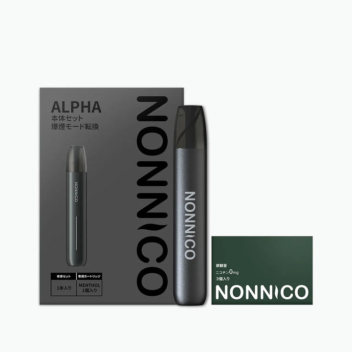 NONNICO Alpha POD型電子タバコ vape キットセット（ブラック / 鉄観音）