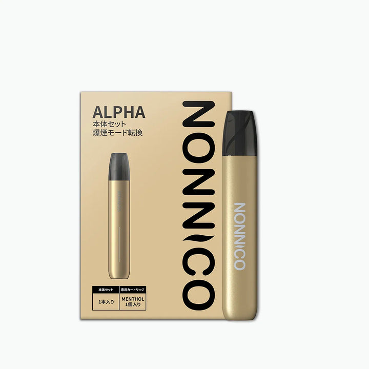 NONNICO Alpha POD型電子タバコ vape フレーバーポッド付き ゴールド