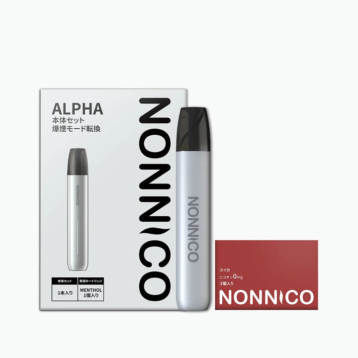 NONNICO Alpha POD型電子タバコ vape キットセット（シルバー / スイカ）